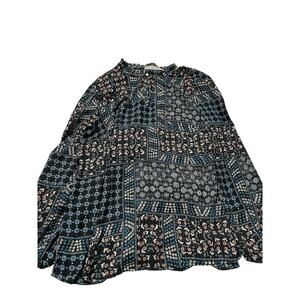 Ann Taylor LOFT Floral Long Sleeve Blouse Size L